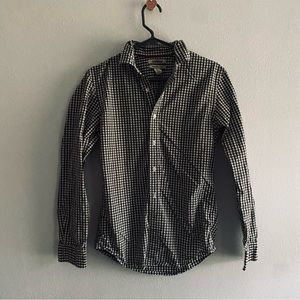 Goodthreads black checkered plaid button down shirt